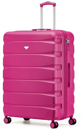 Flight Knight Leichter Koffer 29 Zoll Gross Check In Koffer ABS Hartschale 4 Rollen Fuer easyJet British Airways Ryanair Jet2 Emirates Leise Spinner Rollen TSA Schloss Reisegepaeck