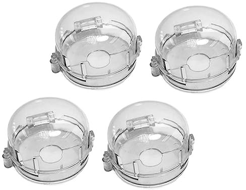 ibasenice 4stücke Gasherd-sicherheitsabdeckung Herdknopf-abdeckung Kindersicherer Herd-schutz Für Gaskochfelder Passend Hitzebeständig Langlebig