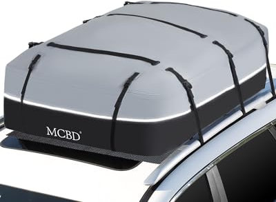 Dachbox Auto, 566L/20 Kubikfuß Wasserdicht Dachgepäck, Tragbar Dachboxen Auto Dachgepäckträger passend für alle Fahrzeuge, SUV mit/ohne Schienen, inkl. 10 verstärkte Riemen + 6 geeignete Türhaken,Grau