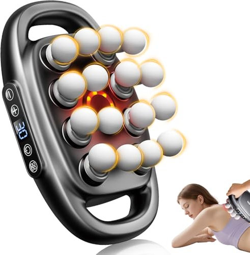 SGZIOO 16 Teste Pistola Massaggio Muscolare, Massaggiatore Muscolare con 30 Livelli e 3 Modalità, Pistola Massaggiante, Massage Gun per Gambe, Braccia, Vita, Schiena, Glutei, Tutto Il Corpo