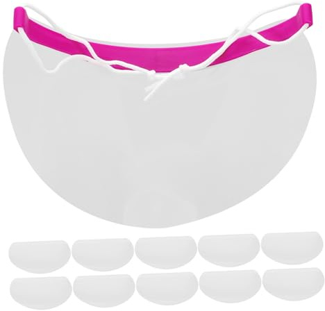 Mikinona 50 piezas Protector Ocular para Peluquería Viseras Transparentes Ajustables Cubiertas para Cortes de Pelo y Protección Facial para Salones Material Suave y Cómodo Diseño