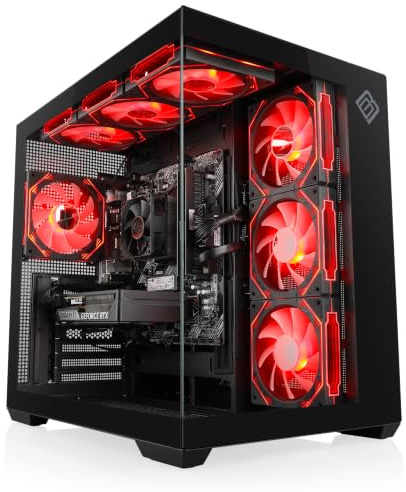 Gaming PC - AMD 5700X, RTX 5060 Ti, 32 GB RAM, 2 TB SSD, WLAN, Windows 11 | Ryzen 7 8x 3.4 GHz, 8 GB VRAM, M.2 NVMe, DDR4, Wifi, Win11 Pro, günstiger Computer für Zocker, Rechner zum Spielen (A15457)