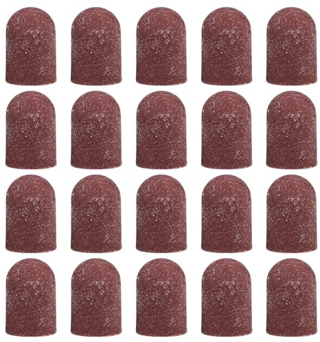 20 Pieces Ergonomic Sanding Caps 80-180 Grit Long Lasting Performances For Manicure Pedicure And Podiatry Cosmetic Sanding Accessories