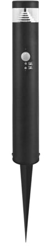 Long Life Lamp Company Black Outdoor Garden LED Bollard Post PIR Sensor Ground Spike Light Cool White IP54 ZLCA-06