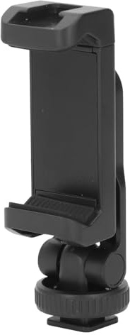Akozon Adattatore per Montaggio su Treppiede con Morsetto per Telefono con Staffa per Supporto per Telefono, Microfono e Luce di Riempimento - Supporto per Slitta Fredda da 1/4 Pollici per