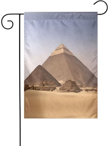 Pyramides d'Égypte - Drapeaux de jardin double face - 30,5 x 45,7 cm - Pour anniversaire, mariage, vacances, cour - Décoration extérieure