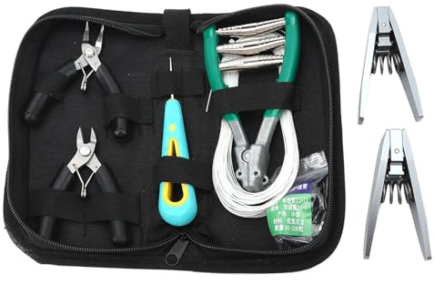 ANKROYU Professionelles Werkzeugset zum Bespannen von Badmintonschlägern mit Startklemme. Komplettes DIY-Reparaturset für Tennis- und Badmintonspieler. Hochwertige Metall- und Kuns
