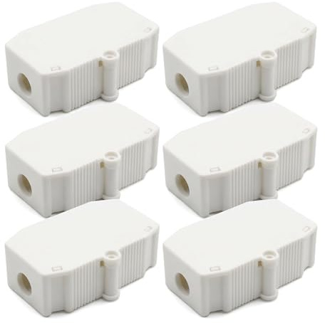WaoferfioJunction Box 6 Pcs, Plastic Electrical Junction Box, Waterproof Cable Connector for Indoor Outdoor Use