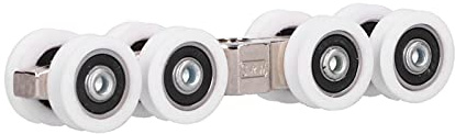 YWBL-WH Ruota Scorrevole per Porta Doccia da 22 Mm Kit Rullo Puleggia Interna in Lega di Zinco Accessori Hardware 116x25mm con Materiale POM per Porte Scorrevoli in Vetro Lisce