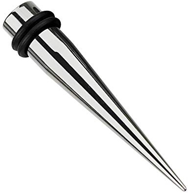 Treuheld® Ohr Dehnstab | Chirurgenstahl | Silber | 17 Größen