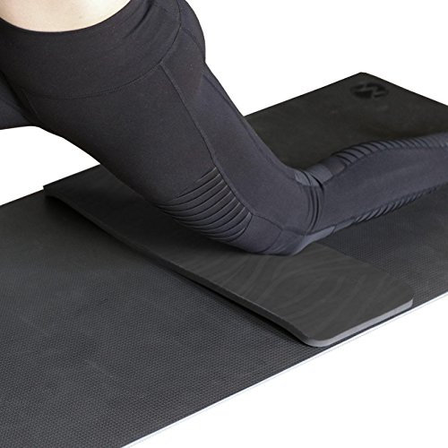 YogaPaws Yoga-Knieschoner – Yoga-Pad für Knie, Ellbogen, Handgelenke, Gelenkkomfort – Naturkautschuk – Schwarz, 9 mm