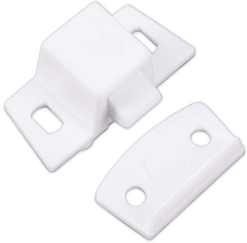 4X Small White Spring Loaded Catches Ideal for Home Furniture
