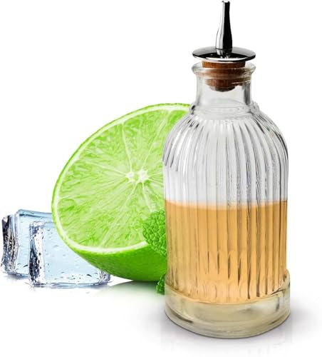 We Can Source It Ltd - Mezclar Liberty Bitters Bottle Large Glass Bar Pub Cocktail Mixology (220 ml)