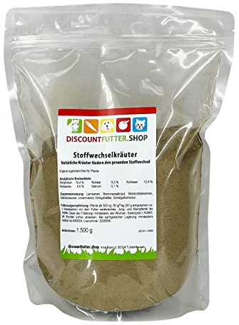 Stoffwechselkräuter für Pferde, 100% Natur, 1,5 kg | Für Leber-, Nieren- & Entgiftungsstoffwechsel