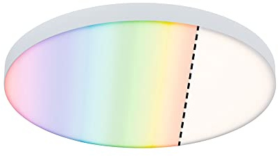 Paulmann 79899 LED Panel Velora Smart Home Zigbee 300mm rund incl. 1x16,5 W dimmbar RGBW Farbsteuerung Deckenleuchte 3000 K, Weiß