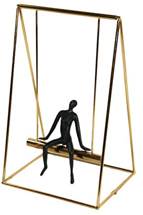 Abaodam Schaukeldekoration Aus Metall Kreatives Ornament Für Raum Schreibtischfigur Menschenfigur Geschenkidee Für Zuhause Und Büro