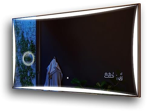 FORAM Badspiegel mit Beleuchtung - Led Spiegel Bad - 130x50 - Badezimmerspiegel Nach Maß - auf Individuelle Bestellung Gefertigt - Modernes Design - Ohne Rahmen