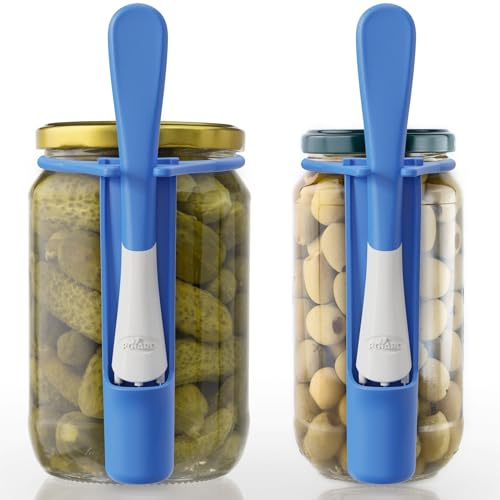 2 Pack Pickle Fork Pickle Grabber Tool-Pickle Picker for the jar, Kitchen Gadgets Pickle Gifts Suitable for Olives Blue