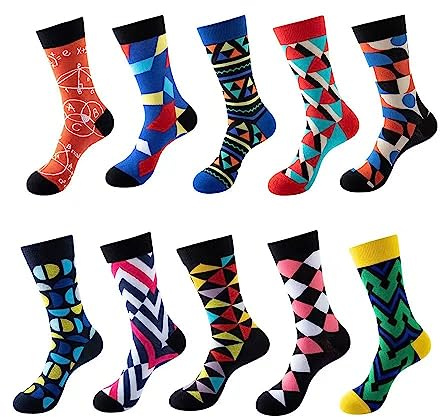GEYIWSSXY - Calcetines coloridos para mujer, divertidos calcetines deportivos de algodón, calcetines de negocios para hombre, calcetines largos de traje, Talla única