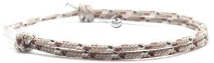 Nato Cuff - Paracord 2 mm armband - Handgjort i Frankrike - Justerbara herr- eller damsmycken, Regolabile, Nylon Silver