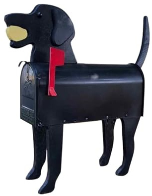 HWJFDC Briefkasten Garten-Briefkasten in Tierform, wetterfest, mit Hund und Schwein, for Bauernhof, Hof, Terrasse, kreativer Briefkasten, Dekoration for den Außenbereich, Garten(Labrador Mailbox)