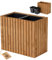 Jardinera para exterior de madera con inserto de plástico para plantas, 18 l, rectangular, para balcón o terraza (67 x 36 x 55)