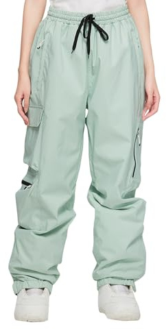 Ansenesna Skihose Damen Herren Wasserdicht Baggy Snowboardhose Elastisch High Waist Skihose Elastischer Bund Ski Hosen Für Männer Frauen Lang Winter Warm Schneehose Mit Gummibund Skihosen