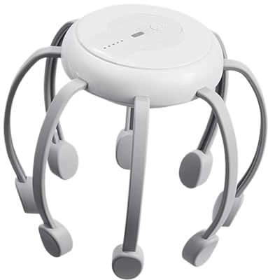 Masajeador de cabeza para el cuero cabelludo,Masajeador de cabeza | Rascador de cabeza automático Octopus,Herramienta de masaje del cuero cabelludo de 360 ​​grados, 5 modos de vibración,