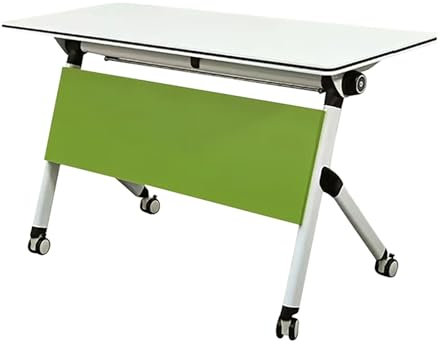 Mobiler zusammenklappbarer Konferenzraumtisch mit Rollen, rechteckiger Besprechungstisch für Büro (160 x 75 x 60 cm)