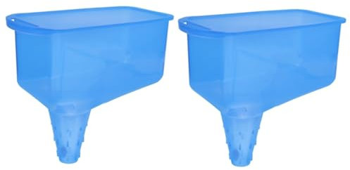 MUCKLILY 2St Tanktrichter für Autos und Motorräder plastiktrichter benzintrichter Öltrichter für Ölkanne quadratischer Trichter Schmieröler Ölflasche auto versorgung flexibler Trichter Blue
