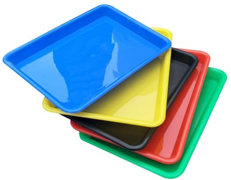 PRETYZOOM 5piezas Bandeja De Actividades Portavasos Juguetes Plástico Mesa Organizador Unidades Colores Al Azar