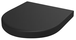 Nes Home Round Slim Soft Close Toilet Seat and Seat Cover Matte Black