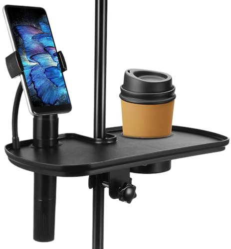 Plateau de support de microphone, accessoire d'étagère de diffusion en direct, plat de scène sonore, support de serrage anti-vibrations pour bureau, studio, enregistrement audio, concert et