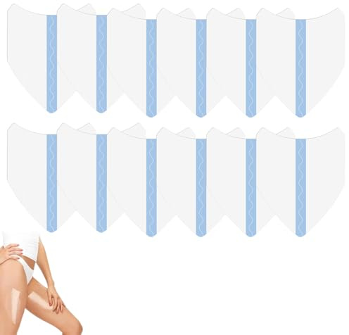 KLINNA Lot de 12 pansements anti-frottement invisibles pour les cuisses - Pour femme - Transparents - Respirants et alternatifs aux bandes de cuisse