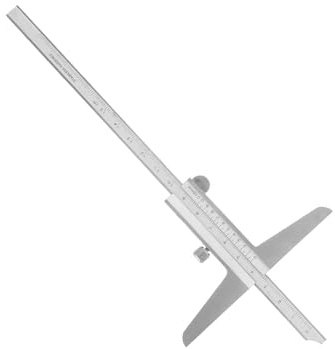 Qcwwy Digital VERNIER Profundidad de Calibración VERNIER Casilla de Acero Inoxidable Herramienta de Medición Digital Calibrador Campa Fácil de FRACTION MÉTRIC (0-150 mm)
