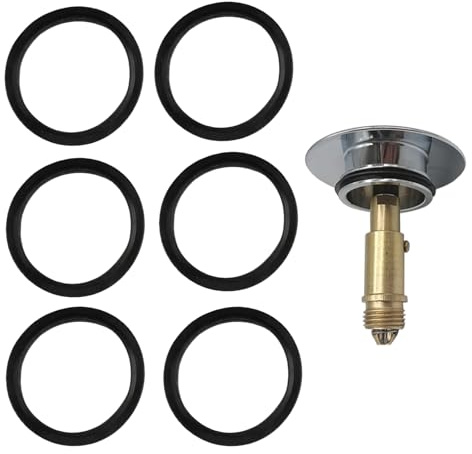 oupados 6-Piece Nitrile Rubber O-Ring Replacement Sealing Ring – Universal Seal for Push-Up (Pop-Up Valve) Drain Assembly,Wasserdichte Abdichtung für Ablaufgarnitur, Wasserleitungen und Rohr Reparatur