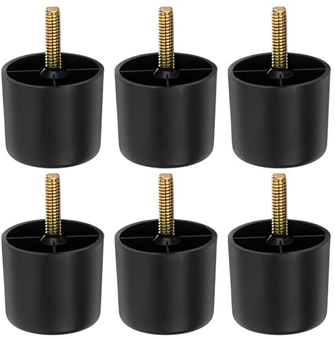 Ainvhh 6 PCS Round Tapered Couch Legs Plastic Furniture Legs with Screw-in Screw Replacement Table Feet for Furniture Support for Sofa Coffee Table Dresser Bed Desk Cabinet Legs