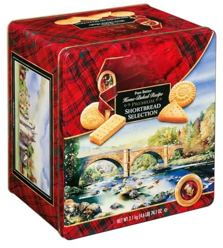 Premium Scottish Shortbread Selection, 2.1kg Tin Box, Festive Tin, Traditional Recipe