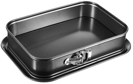Moldes rectangulares para Pasteles, antiadherentes, Reutilizables, bandejas versátiles para Hornear Pasteles, Pizzas, Muffins, Brownies, Pan, Tartas de Queso, Helados, Cocina, panadería, fie