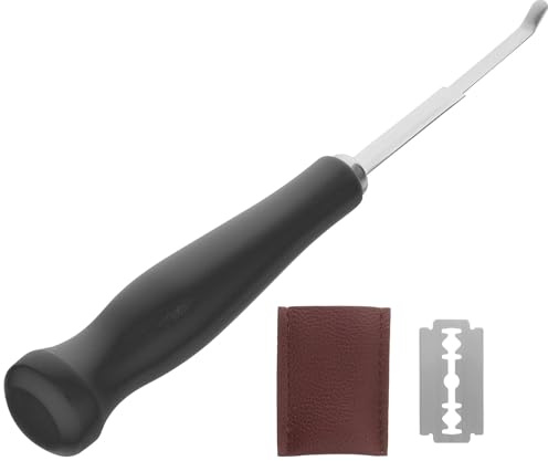 TOYANDONA Coltelli per Pane e Pasta con Manico Ergonomico Nero Taglierino per Impasto e Pizza Strumento da Forno Facile da Pulire e Sicuro con Copertura Protettiva