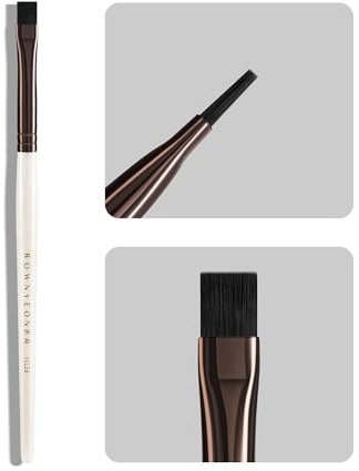Lunar Shadow Flat Eyeliner Brush with Synthetic Bristles, Ultra-Fine Flat Edge - For Precise Lines, Tightlining & Gel/Cream Liner Application (YS139)
