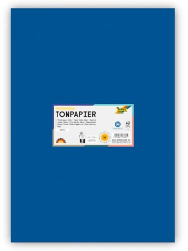 Tonpapier 130g/qm, DIN A3, 50er Pack (Königsblau)
