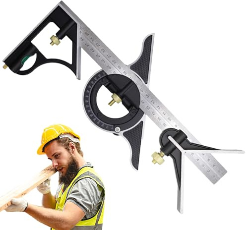Multi-angle measuring ruler, high precision, angle measuring tool, multi-function for engineers, carpenters, engineering projects