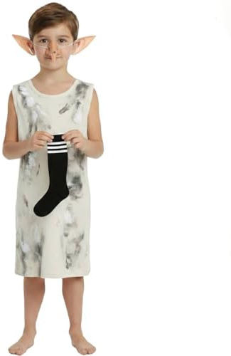 LOVETRENDS Kids Magical Free Elf Accessory Set – Includes Pointed Ears, Long Nose, Socks, and Face Paint – Perfect for World Book Day & Fantasy Childs Fancy Dress Costume