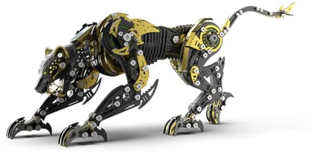 Leoparden Metal Puzzle Erwachsene, 3D Metall Modellbausatz mit Werkzeug, 3D Puzzle Metall Mechanisch, Desktop Ornament Spielzeug, Geschenke für Erwachsene