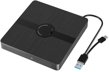 TUdcgjSXF USB 3.0 External Drive Portable 3D -Combo Optical Drives CD DVD Player Burner Reader for PC Laptop Windows MacOS