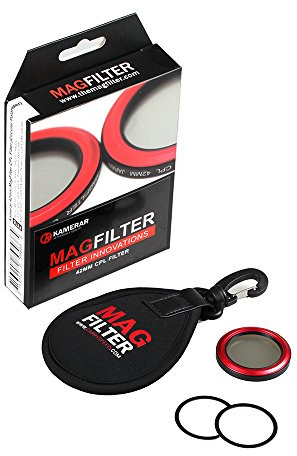 Kamerar MagFilter 44mm Circular Polarizer Filter (CPL) with Carrier Bag for Compact Camera, Sony RX 100 IV, V VI, VII, Canon Canon G5X Mark I II G7X Mark I II III G9X, Nikon, and Panasonic