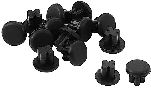 sourcing map Rubber Dust Plug, 3.5mm Anti-Dust Headphone Jack Dust Plug Dust Cap for Mobile Phone Laptop Desktop Computer 15pcs Black