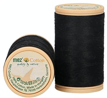 MEZ Cotton Stärke 50 4662050-09750 schwarz Nähgarn, 100 % Baumwolle, 200m