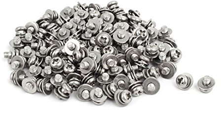 Aexit Vite a testa cilindrica bombata a croce in acciaio inossidabile M4x6mm 304 con rondella 150 set ID: 158625